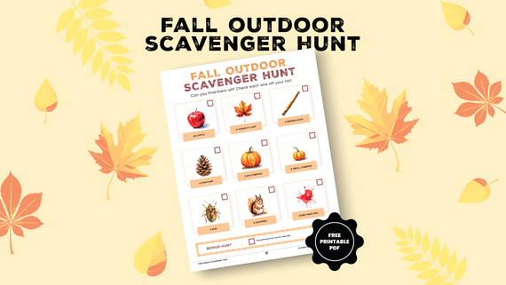 Fall Outdoor Scavenger Hunt 🍂