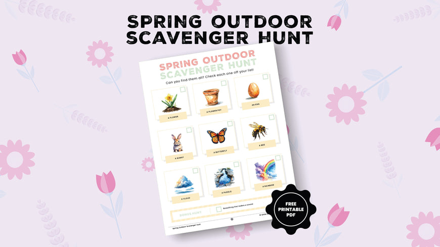 Spring Outdoor Scavenger Hunt For Kids🌷