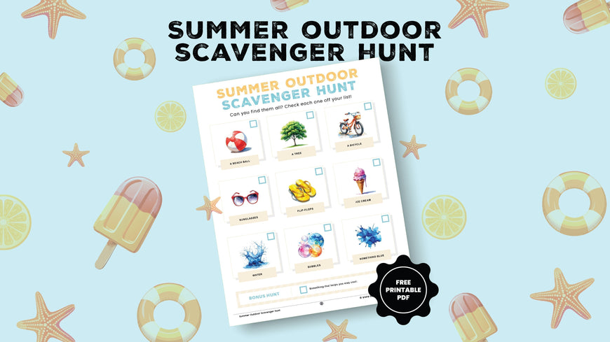 Summer Outdoor Scavenger Hunt For Kids ☀️