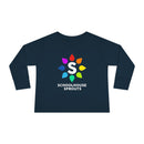 Schoolhouse Sprouts Navy Rainbow Logo Toddler Long Sleeve Tee