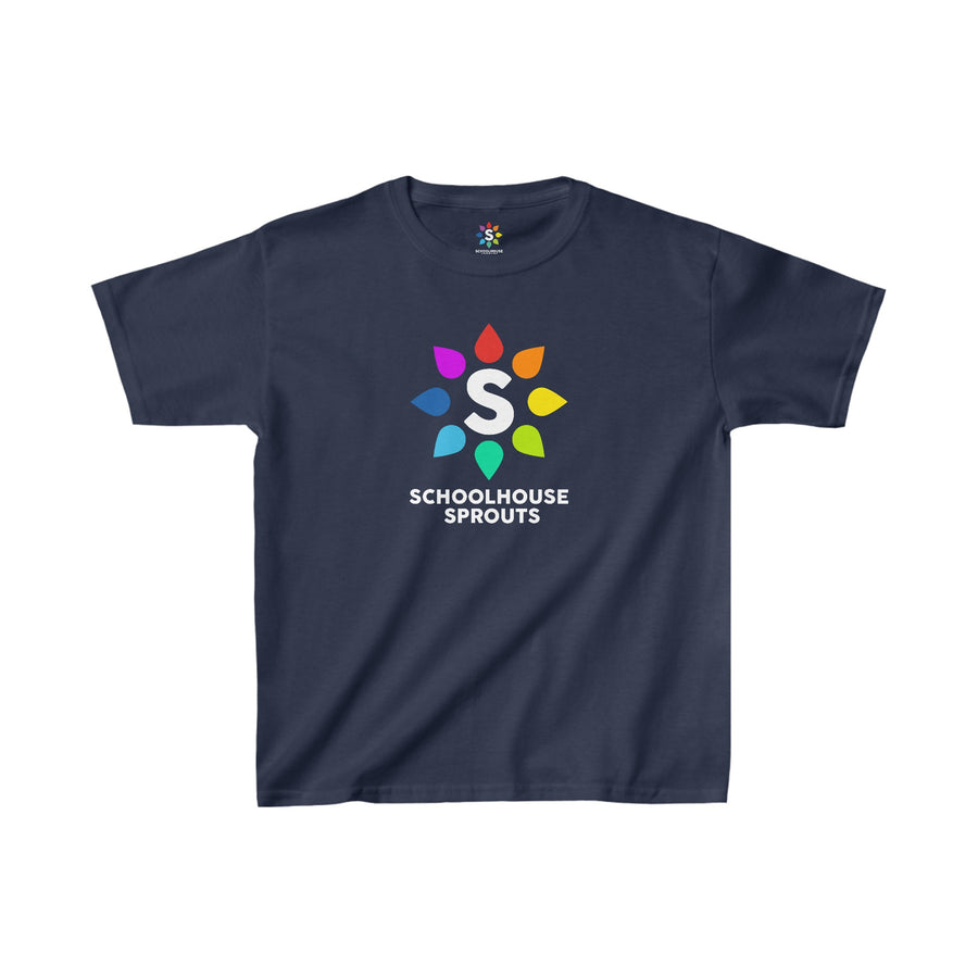 Schoolhouse Sprouts Navy Logo Kids Tee