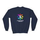 Schoolhouse Sprouts Navy Rainbow Logo Kids Sweatshirt
