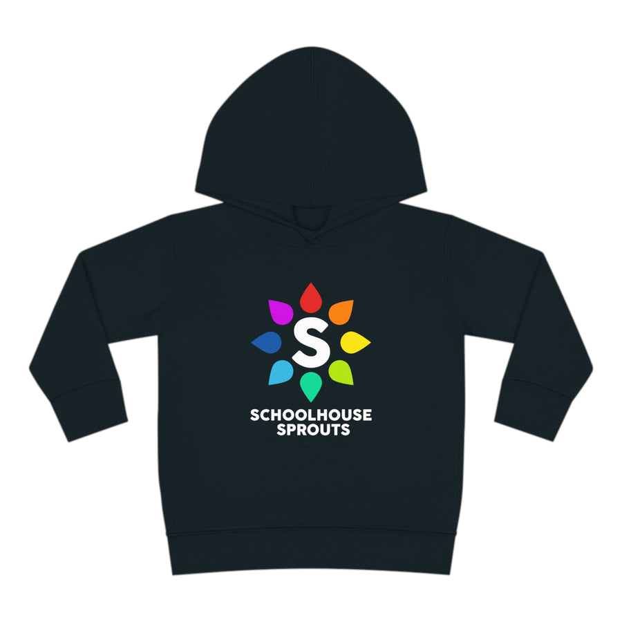 Schoolhouse Sprouts Black Rainbow Logo Toddler Pullover Fleece Hoodie