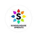 Schoolhouse Sprouts Transparent Outdoor Stickers, Round, 1pcs