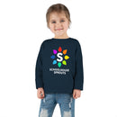Schoolhouse Sprouts Navy Rainbow Logo Toddler Long Sleeve Tee