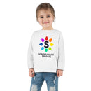Schoolhouse Sprouts White Rainbow Logo Toddler Long Sleeve Tee