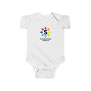 Schoolhouse Sprouts White Rainbow Logo Baby Onesie