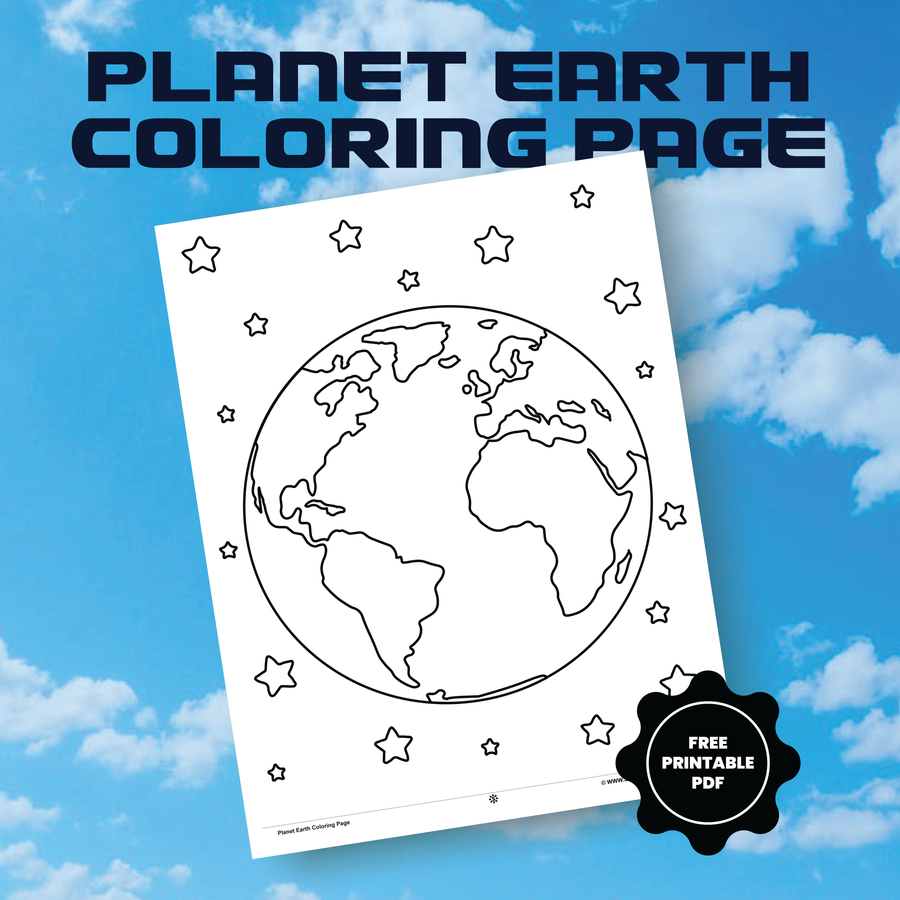 Planet Earth Coloring Page